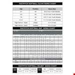 Softball Bat Size Chart example document template 