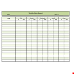 Weekly Retail Sales Report example document template