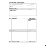 Lesson Plan Template for Teaching Strategies and Approaches example document template