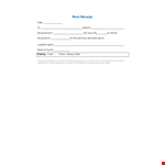 Rent Receipt example document template