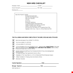 The Essential New Hire Checklist for Office Employees example document template