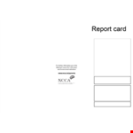 Free Report Card Template for Child Education and Learning example document template 