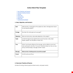 Effective Work Plan Template for Training and Action | Clearly Defined Roles example document template