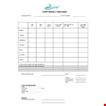 Staff Weekly Time Sheet Template example document template