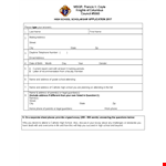 Scholarship Application Template - Download School Scholarship Application at Address example document template