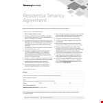 Residential Tenancy Agreement example document template