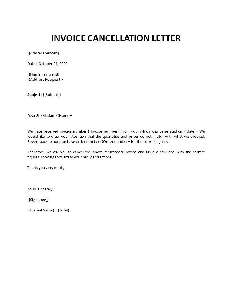 cancel invoice simple