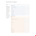 Personal Cash Flow Statement: Format, Expenses, Monthly Income & More example document template