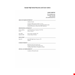 Professional Teenage Resume example document template