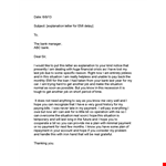 Letter of Explanation for Payment | Resolve Your Situation example document template