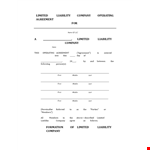 LLC Operating Agreement Template for Your Members example document template 