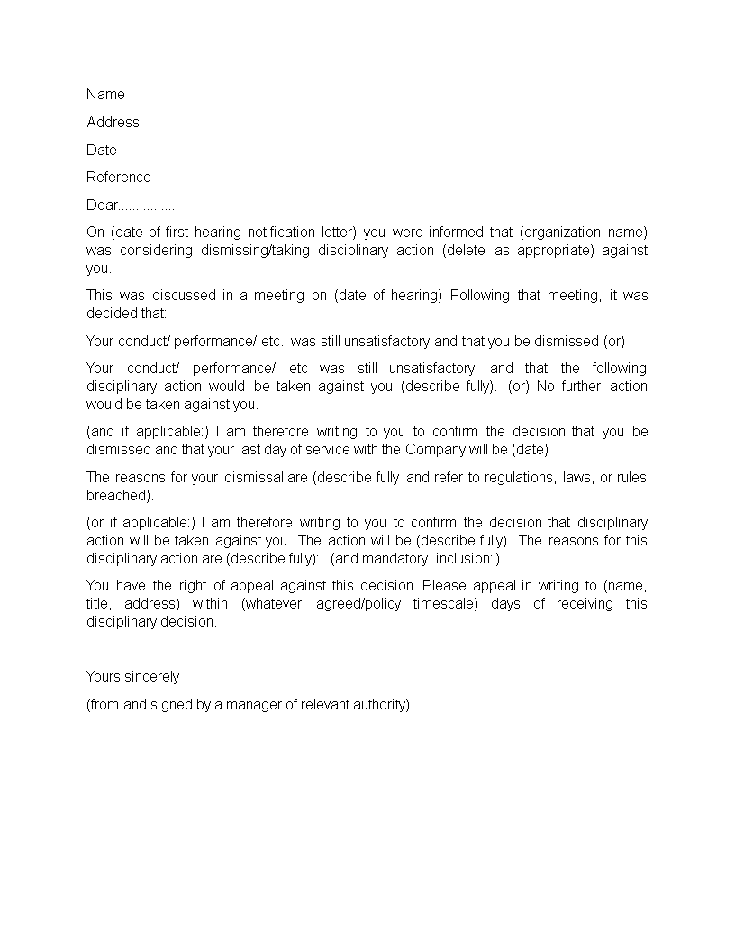 Terminate Employment with Ease | Professional Letter Template