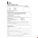 Leave of Absence Template - Ensure Smooth Student Course Completion During Absence example document template