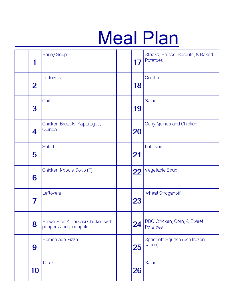 Create Delicious Meals with Our Meal Plan Template