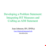 Effective Problem Statement Template for Inmates - Get Screened Today! example document template