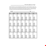 Printable Monthly Behavior Chart for Effective Behavior Tracking example document template