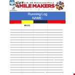 Track Your Running Miles with Our Customizable Running Log example document template