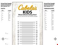 Printable Shoe Size Chart For Kids