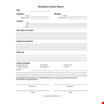 Effective Incident Reporting for Employee & Manager | Incident Report Template example document template