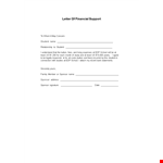 Letter of Support for Students: Sponsorship and Tuition Assistance example document template 