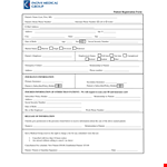Printable Patient Registration Form example document template