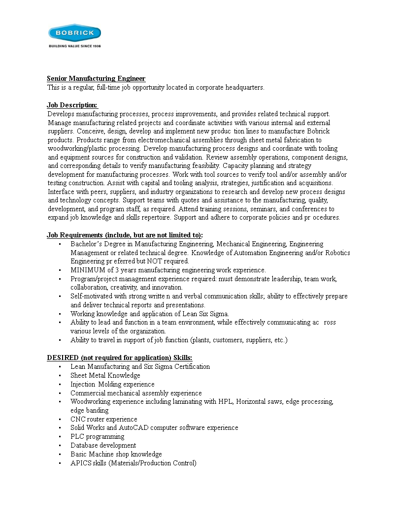 manufacturing-engineer-job-description-support-and-experience-in