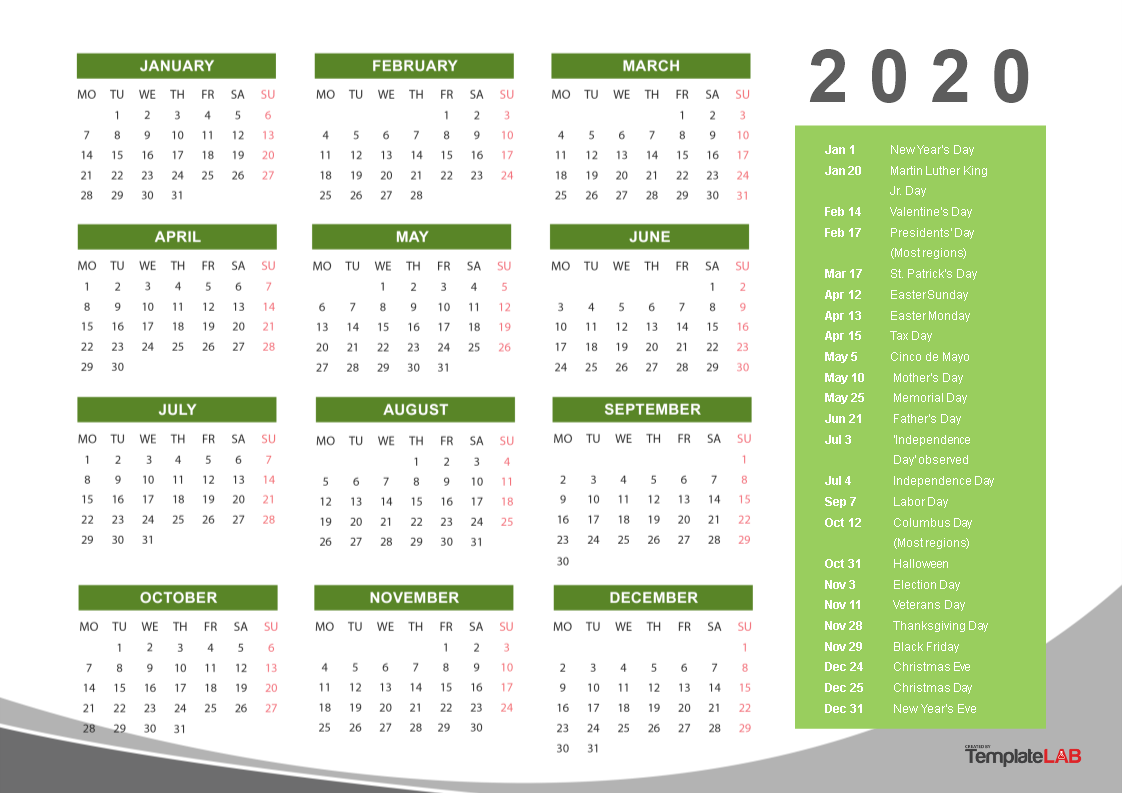 2022 Holidays Calendar - National, Public, and Bank Holidays