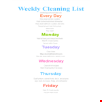 Complete House Cleaning Checklist: Vacuum and Laundry Included example document template