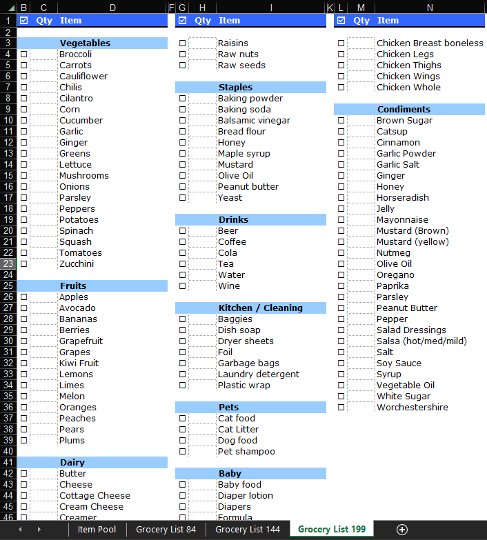 Grocery List Template - Plan Your Next Shopping Trip