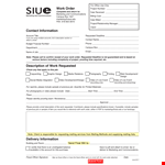 Order Your Job Work Order Template Today - Marketing & More! example document template