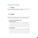 Create a Winning Business Strategy with our Strategic Plan Template example document template