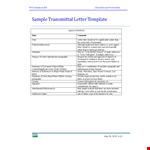 Download Letter of Transmittal Template - Streamline Your Communication with Addressees example document template