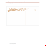 Customizable Postcard Template - Design and Send in Minutes example document template