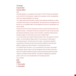 Work Experience Cover Letter example document template 