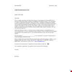 Client Authorization Letter: Contract Performance for Contractors example document template