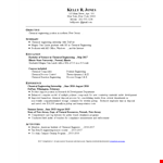 Chemical Engineering Resume for Students example document template 