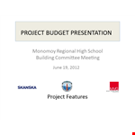 Project Budget Presentation Template example document template