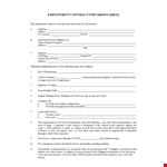 Employment Contract: Clear Agreement Between Employee and Employer example document template