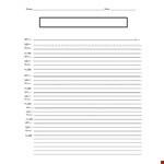 Printable Lined Paper Template - Free Download example document template