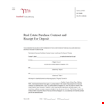 Real Estate Purchase example document template 