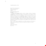 Transfer Request Letter For Employee example document template