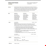 Civil Engineer example document template 