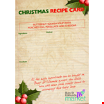 Christmas Recipe Card Template example document template 