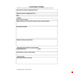 Create a Professional Police Report with Our Incident Template example document template