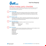 Holiday Party Checklist Template example document template