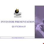 Real Estate Investment Presentation Template | Total | Bangalore | Prestige example document template 