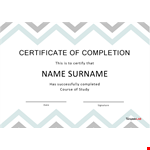 Certificate Completion - Get Your Professional Certificate Today example document template