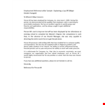 Employment Reference Letter Pdf example document template