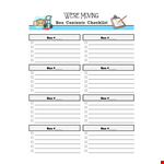 Ultimate Moving Checklist - Free Printable example document template