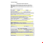 Return to Work Form | Medical Certificate | Signed | Sickness example document template